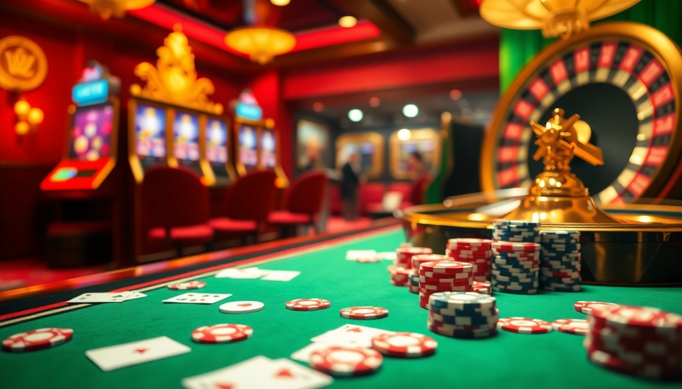 Experience the excitement of link vào ww88 with a luxurious online casino featuring poker chips, cards, and a roulette wheel.