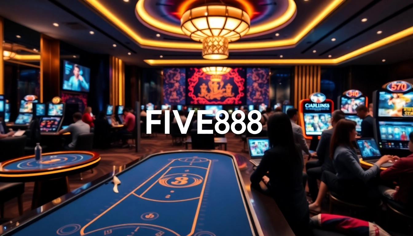 Experience thrilling online gaming with FIVE88's vibrant casino atmosphere.