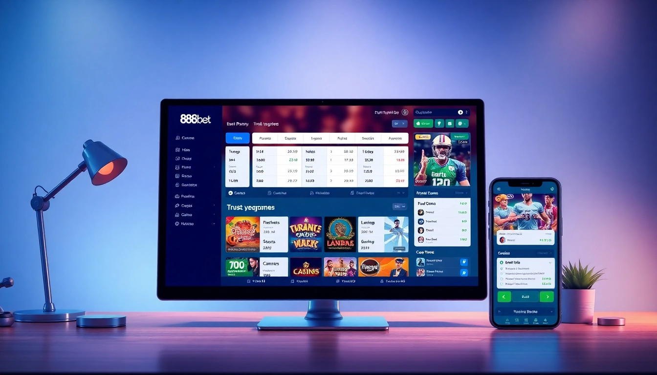 Engaging sports betting interface of 888b.bet showcasing diverse betting options.