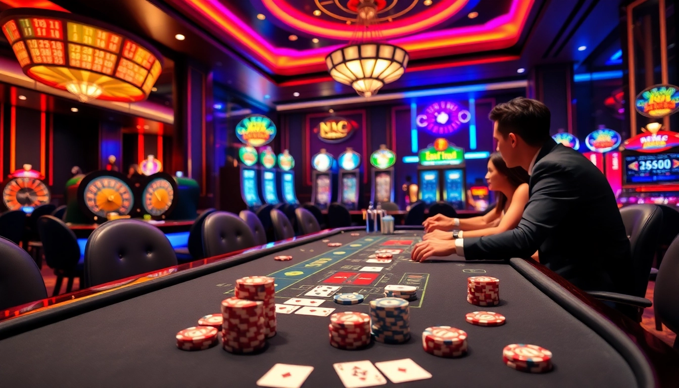 Experience thrilling gaming at 88FC with vibrant tables, chips, and an exciting atmosphere.