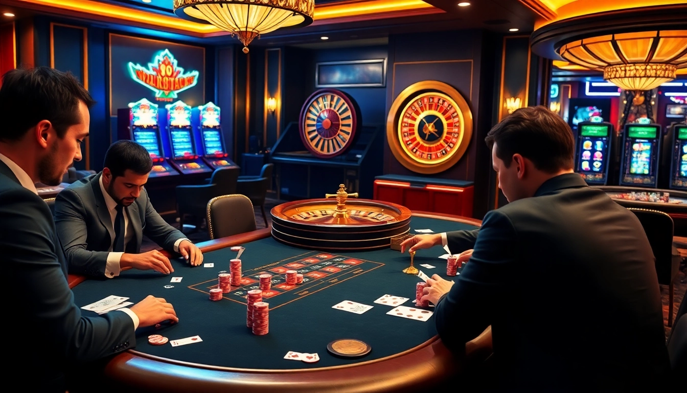 Experience high-stakes excitement with 68VIP at a luxurious casino table with intense gameplay.