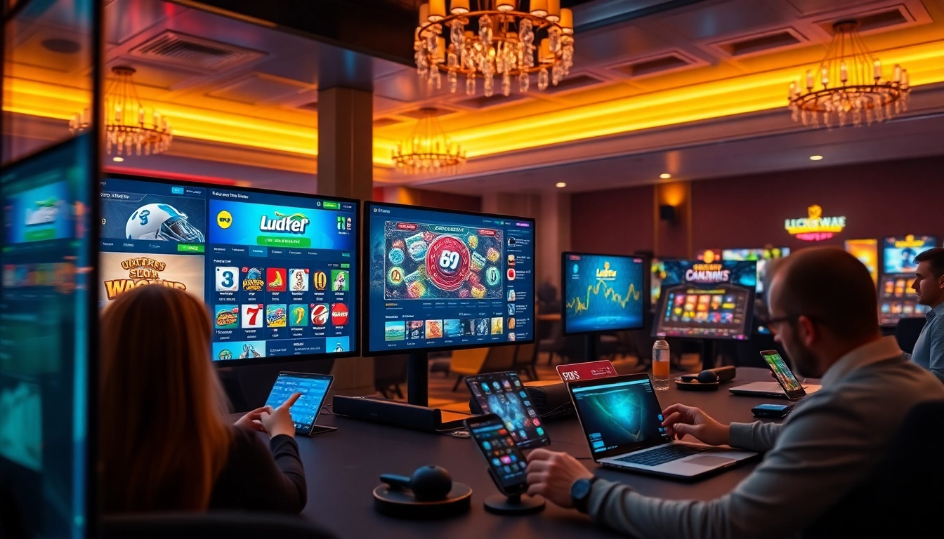 Dynamic online betting scene featuring luck8win.live, showcasing casino games and user engagement.