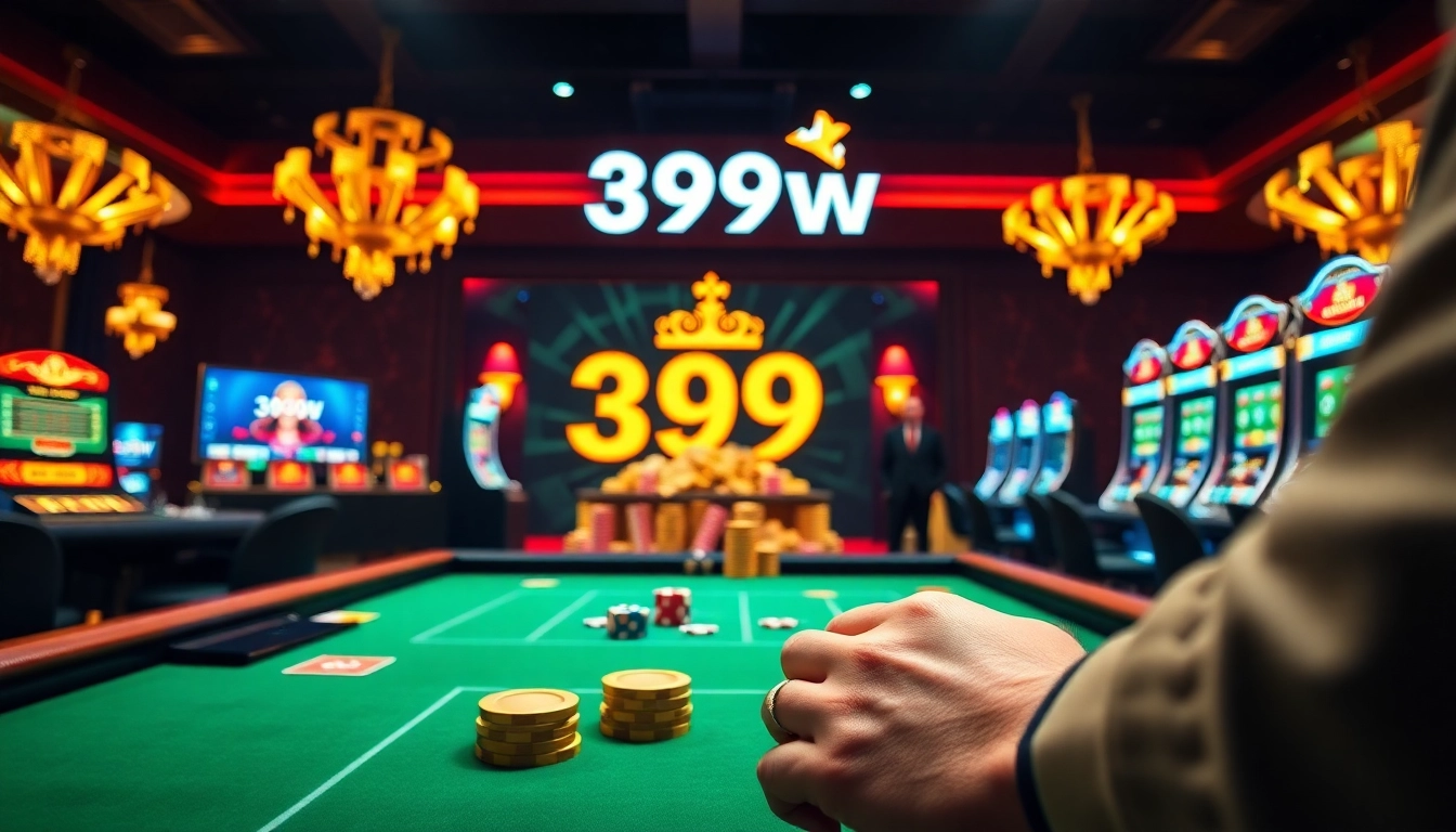 Exciting online gambling experience with 399w showcasing vibrant casino elements and winning moments.