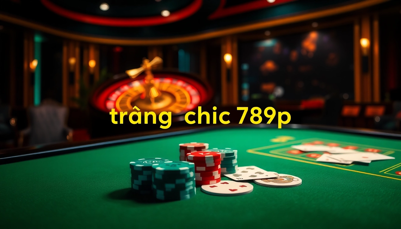 An engaging image of a luxurious online casino interface featuring 'trang chủ 789p' with vibrant gaming elements and professional design.