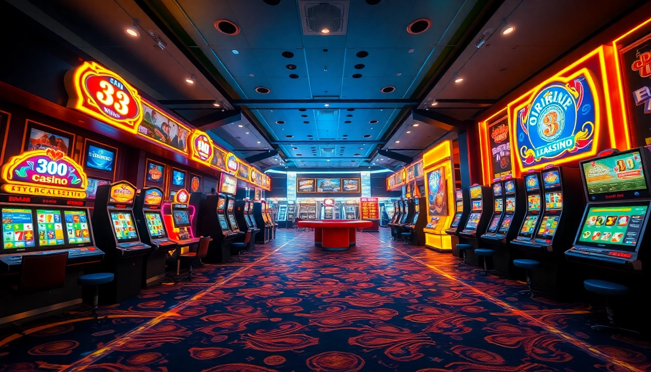 Dynamic gaming environment at https://www.33win.photo/ showcasing slot machines and interactive interfaces.
