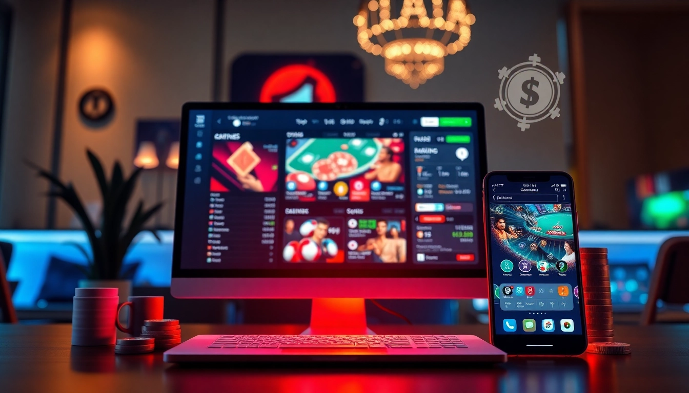 Reputable online betting environment showcasing nhà cái uy tín with modern games and secure transaction elements.