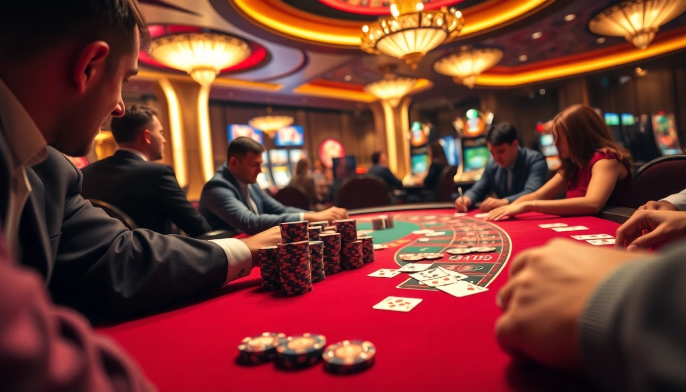 Exciting poker game at 789club casino with vibrant colors and luxury ambiance.